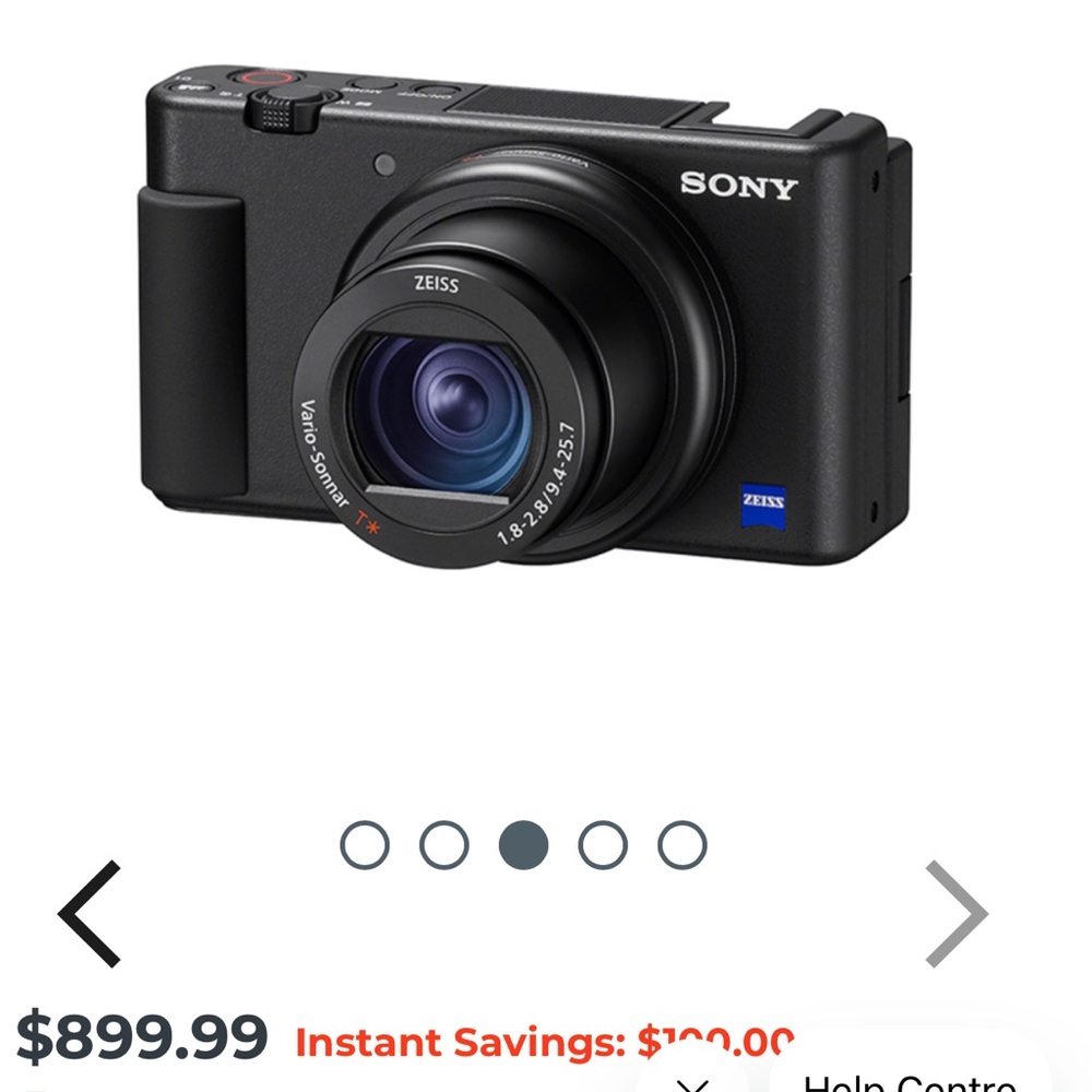Sony Digital Camera with Zeiss Lens - Black